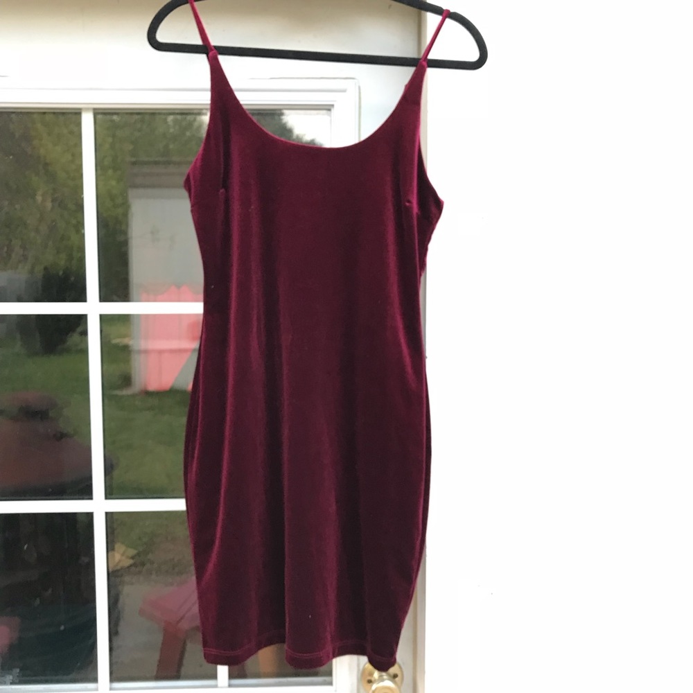 Red velvet dress